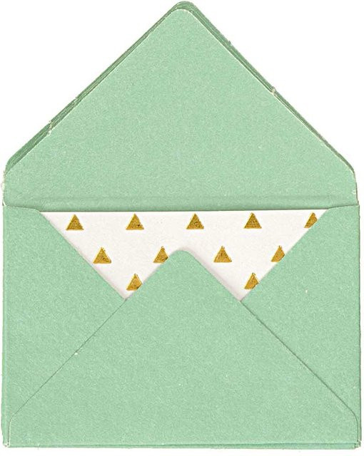 Rico Design Paper Poetry Mini Briefe türkis, 10 Stück, B: 3 cm, H: 4,5 cm - Bild 1
