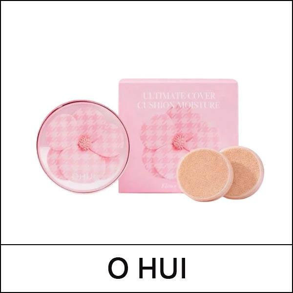 O HUI Ultimate Cover Cushion Moisture Blumen Edition, #01 Milchbeige, 15g + 2 Nachfüllpackungen - Bild 1