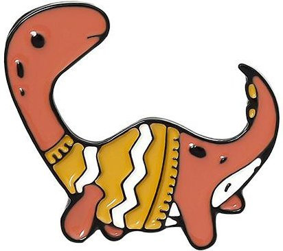 Binchi Outdoor Product Brosche, Dinosaurier Flugsaurier Triceratops, Emaille, Unisex - Bild 1