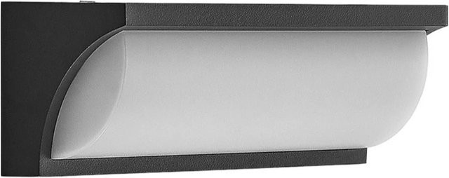 Lucande LED Außenwandleuchte Aune Modern Schwarz aus Aluminium und Polycarbonat - Bild 1