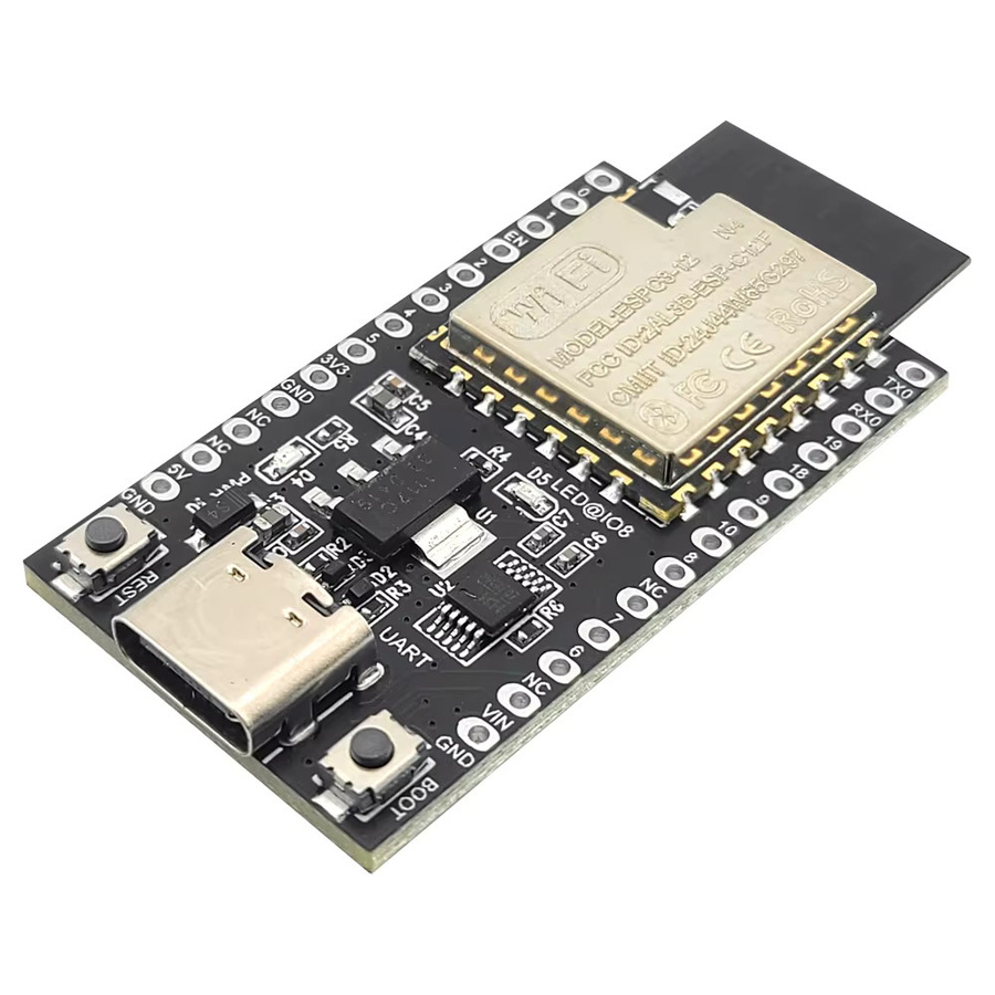 ESP32-C3 Entwicklungsboard mit RISC-V 32-Bit Single-Core, WiFi und Bluetooth, 4 MB Flash, 26-Pin, Type-C, Schwarz - Bild 3