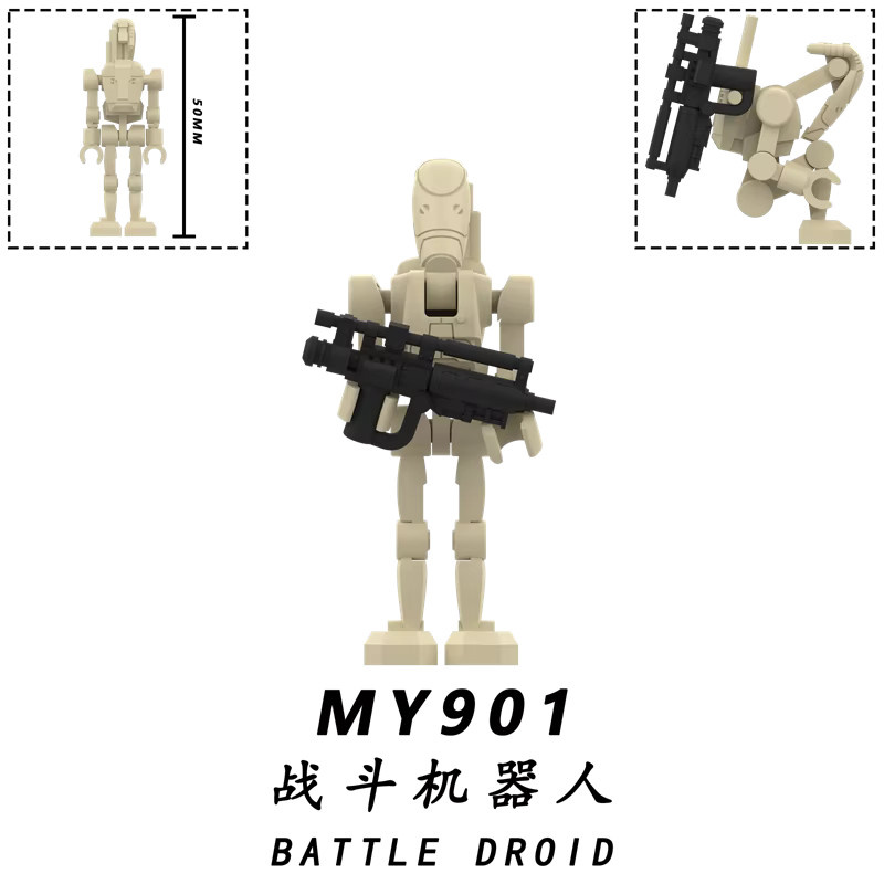 Hot Toys Star Wars Geonosis Kampfroboter Kommandant MY901-MY905, Montagefigur, Bausteine - Bild 2