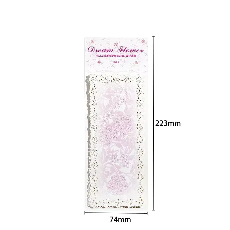 10 Stück Handgemachte Memo Pads mit Rosen-Design, Papier für Notizen und Schreiben, B: 22,3 cm - Bild 2