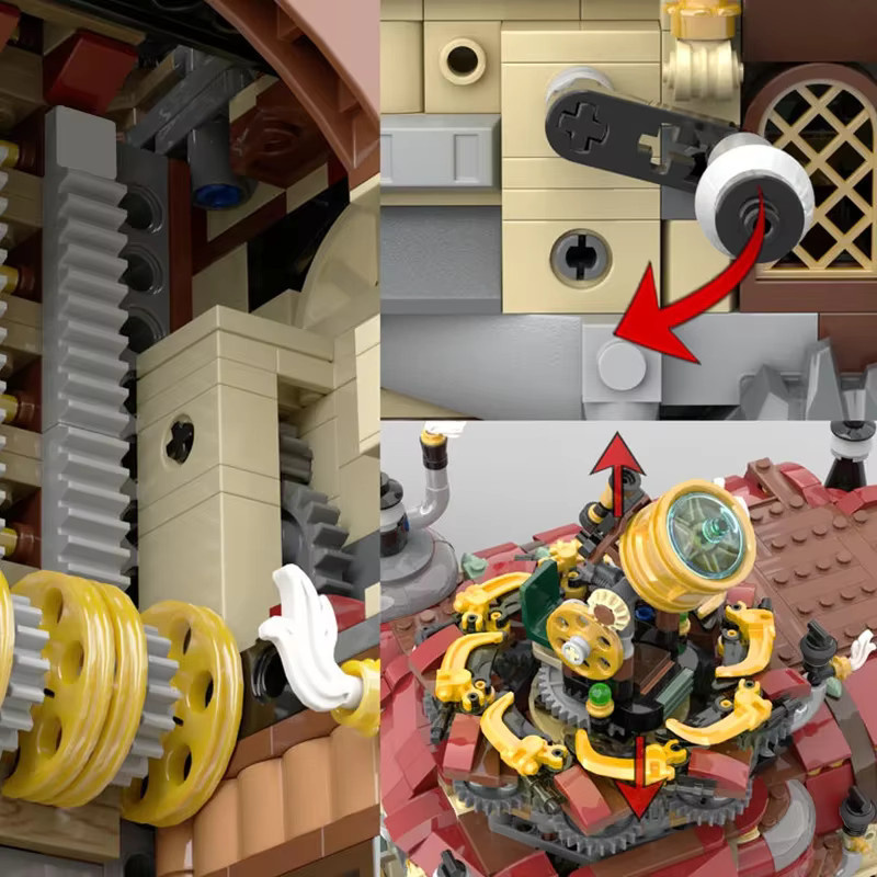 Bricklink Steam-Punk mittelalterliche Burg Wissenschaft Bausteine Set - Bild 3