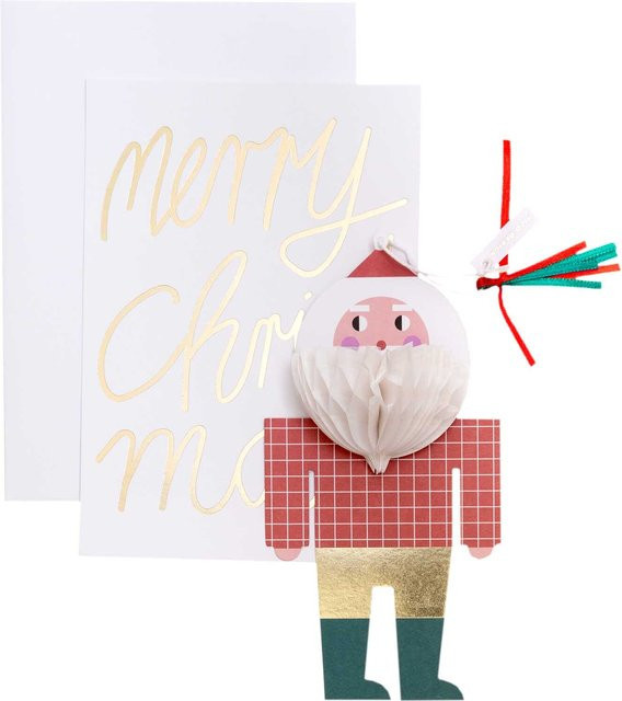 Rico Design Paper Poetry Kartenset mit Pop-Up Weihnachtsmann Anhänger in Mehrfarbig, Format B6 - Bild 1
