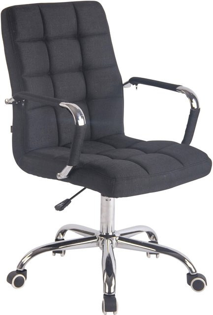 TPFLiving Bürostuhl in Schwarz mit Armlehnen und Rollen für Home-Office und Büro - Bild 1