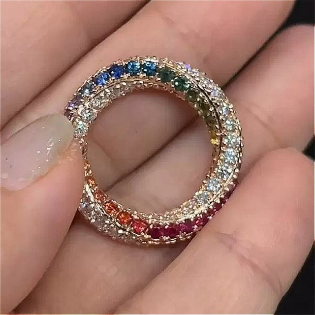 YoYo Ring, Zirkonia, Bunt, Damen - Bild 1