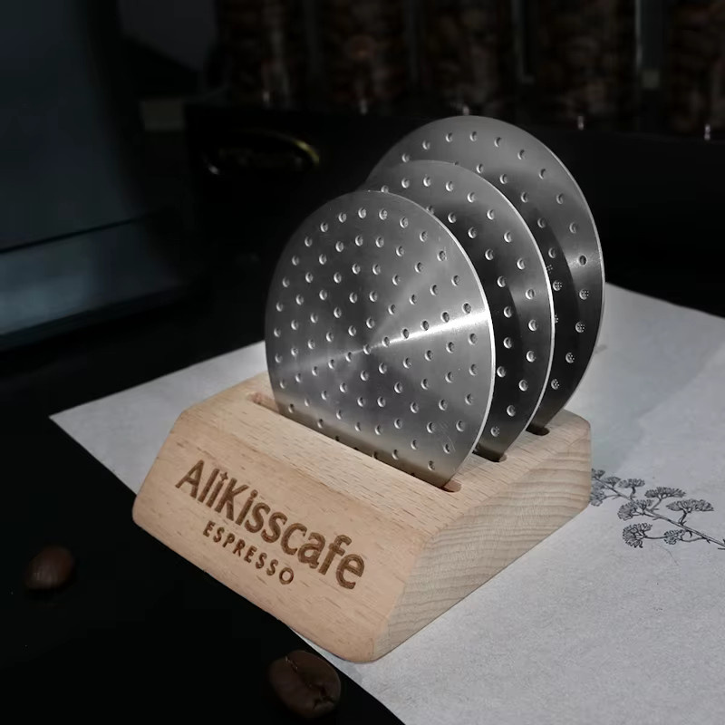 ALIKISSCAFE Kaffee Puck Bildschirm aus Edelstahl in Silber, wiederverwendbarer Filter für Espresso Siebträger, Durchmesser: 58,5 mm - Bild 4