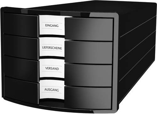 HAN Schubladenbox Impuls 2.0, 4 Schubladen, Schwarz, DIN A4 - Bild 1