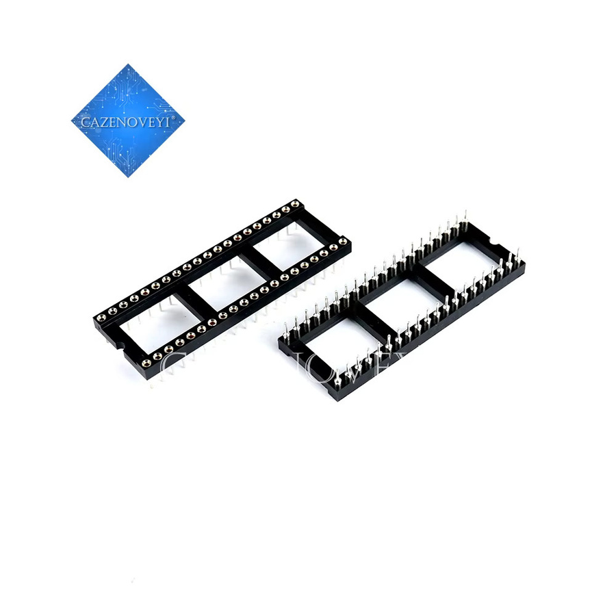CazenOveyi 5er Set IC-Buchsen Anschluss DIP Rundloch Steckdosen in Schwarz für 6 bis 40 Pin - Bild 2