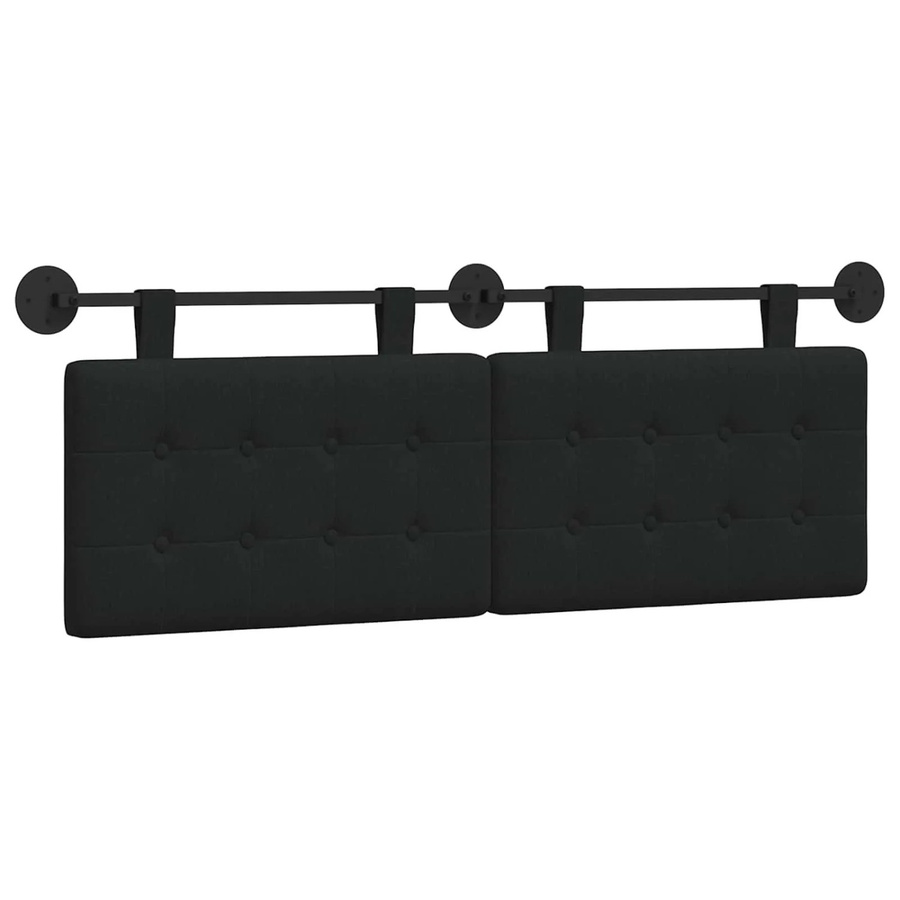 vidaXL Wandmontiertes Polsterpaneel in Schwarz mit Stoffbezug, B/H/T: 150 x 55 x 5 cm - Bild 2