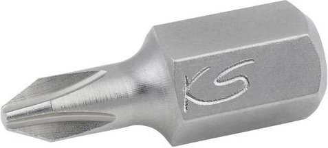 KS Tools Kreuzschlitz-Bit PH2 mit 1/4 Zoll Antrieb und 6,3 mm Aufnahme in Silber - Bild 1