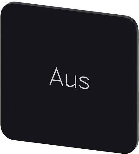 Siemens Bezeichnungsschild quadratisch 3SU1900-0AF16-0AC0 in Schwarz und Weiß, 10 Stück, B: 22 mm, H: 22 mm - Bild 1