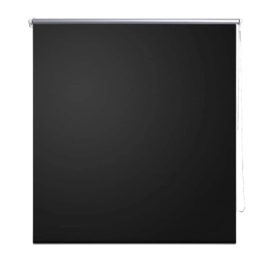 vidaXL Verdunkelungsrollo aus Polyester in Schwarz und Silber, thermoisolierend, B/H: 160 x 175 cm - Bild 2