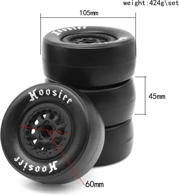 Losi RS RC Hinterrad-Reifen mit Riemen, 1:10, Zubehör - Bild 1