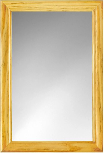 Jokey Halvar Kristall-Rahmenspiegel aus Kiefernholz in Braun, B: 35 cm, H: 51 cm - Bild 1
