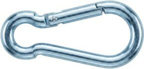 Industrial Quality Supplies Feuerwehr-Karabinerhaken aus Stahl DIN 5299-C, Farbe: Silber, verzinkt - Bild 1