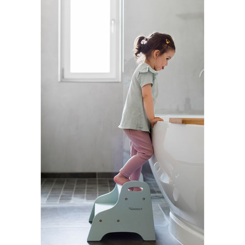 Kindsgut Kinderschemel aus Holz in Turquoise - Bild 2