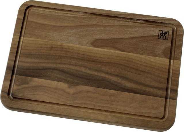 Schneidebrett ZWILLING aus Walnuss Holz in Braun, rechteckig mit Saftrinne und beidseitig verwendbar, B/T/H: 35,0 x 25,0 x 1,1 cm - Bild 1