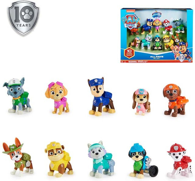 Paw Patrol Alle Pfoten auf Deck, Spielzeugfiguren, 10-teiliges Set, ab 3 Jahren - Bild 1