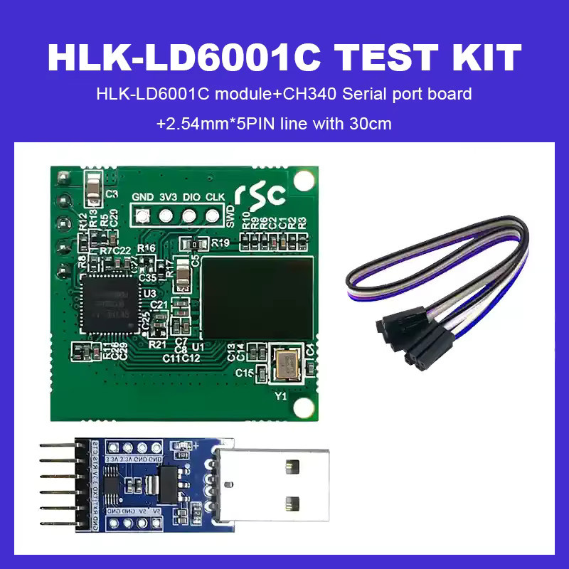 Hi-Link HLK-LD6001C 60G Tripwire Zählradar-Modul in Grün mit 0,5 bis 8m Erfassungsreichweite und 3,3V Stromversorgung - Bild 4