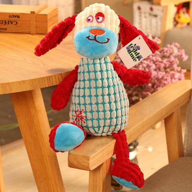 Tier Plüschtier Puppe Kalb Schaf Huhn Stoffpuppe, 30cm, Bunt / Mehrfarbig - Bild 1