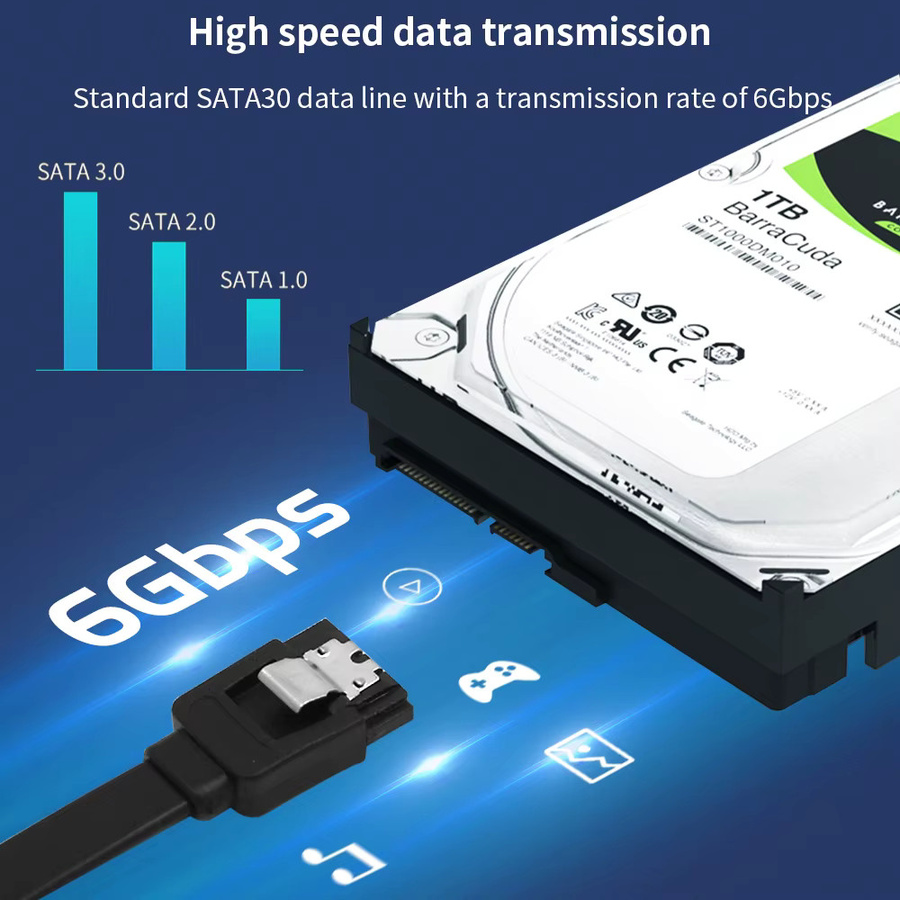 TISHRIC SATA 3.0 Kabel 6Gbps für SSD und HDD, Farbe: Rot, Länge: 40 cm - Bild 2