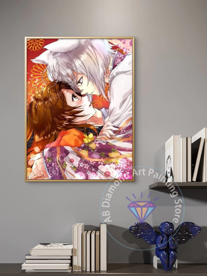 Potdemiel K-Kamisama-Kiss Anime Diamond Painting Set 5D Diamant-Stickerei zum Selbermachen für Kinder mit runden Steinen - Bild 2