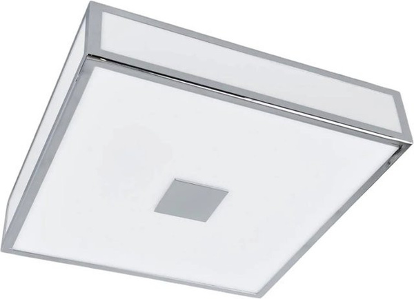 Lindby Deckenlampe Eniola Badezimmerleuchte modern in Chrom, 2-flammig, E27, IP44, B/T/H: 36,0 x 30,0 x 8,0 cm