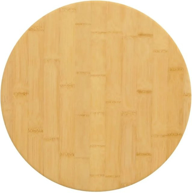 vidaXL Tischplatte aus Bambus, rund, beige, Durchmesser: 40 cm, Höhe: 2,5 cm - Bild 1