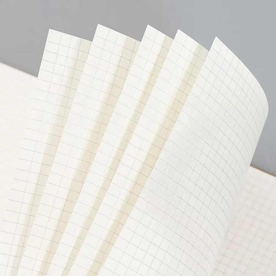 Gepunktetes Notizbuch mit Raster für A4, A5 oder A6 in Braun aus Karton und Papier - Bild 2