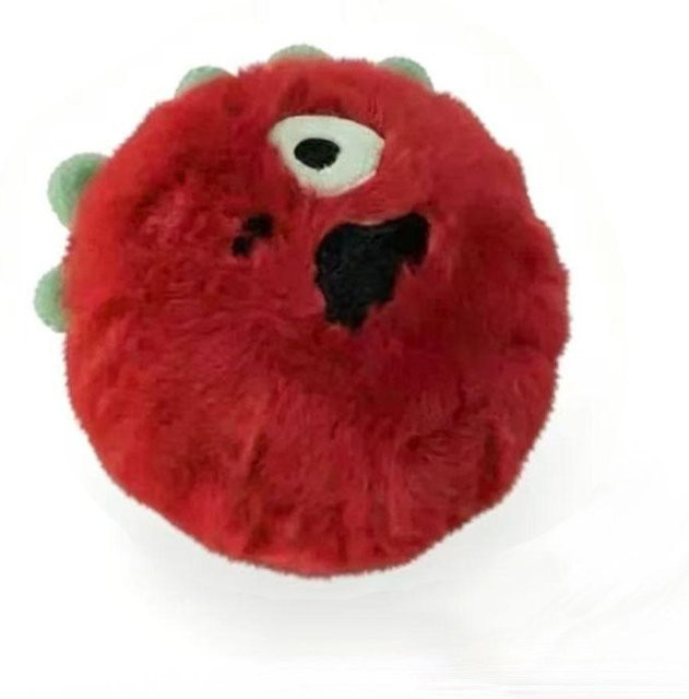 Plüschball Anhänger mit Kette, Unisex - Bild 1