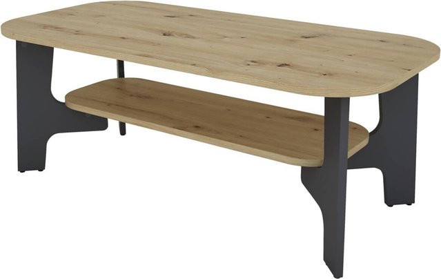 byLIVING Couchtisch JONNY modern in Eiche und Anthrazit, B/T/H: 110 x 55 x 42,5 cm - Bild 2