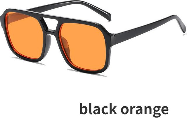 CICI Global Glasses Sonnenbrille, quadratisch, Vollrand, Kunststoff, orange - Bild 1
