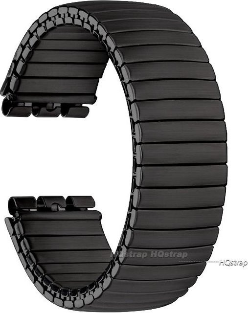 HQstrap Uhrenarmband Edelstahl, 17mm 20mm, Schwarz, Unisex - Bild 1