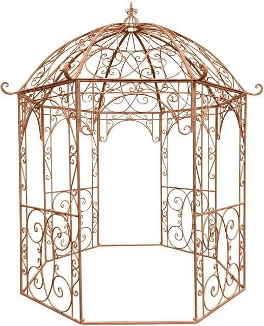 DELUKE Pavillon LIV Antik Gartenpavillon aus Metall in Antik-Braun B/T/H: 284 x 263 x 313 cm - Bild 1