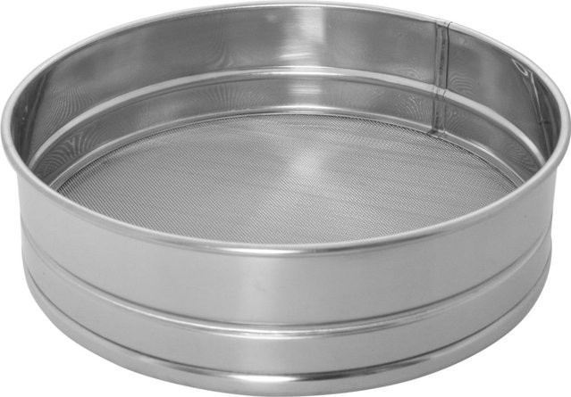 Schneider Mehlsieb aus Edelstahl in Silber mit feinem Netz, H: 5,5 cm, Ø: 22 cm - Bild 1