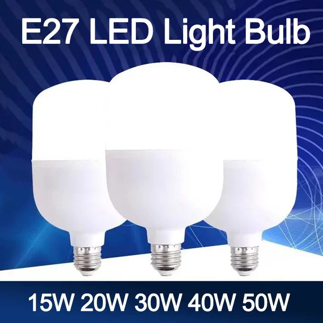 Energiesparende LED-Lampe E27 mit Schraubgewinde in Weiß für Wohnzimmer, Schlafzimmer und Büro, 220V, flimmerfrei - Bild 1