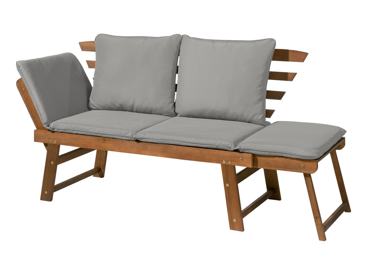 LIVARNO Outdoor-Daybed Sevilla aus geöltem Akazienholz mit Armlehnen und Polyester-Polsterung, B/T/H: 220 x 84,5 x 69 cm - Bild 3