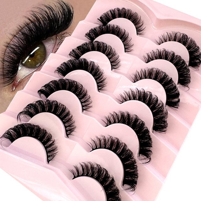 Ams Künstliche Wimpern, DD-gebogen, 3D, Schwarz, Unisex - Bild 1