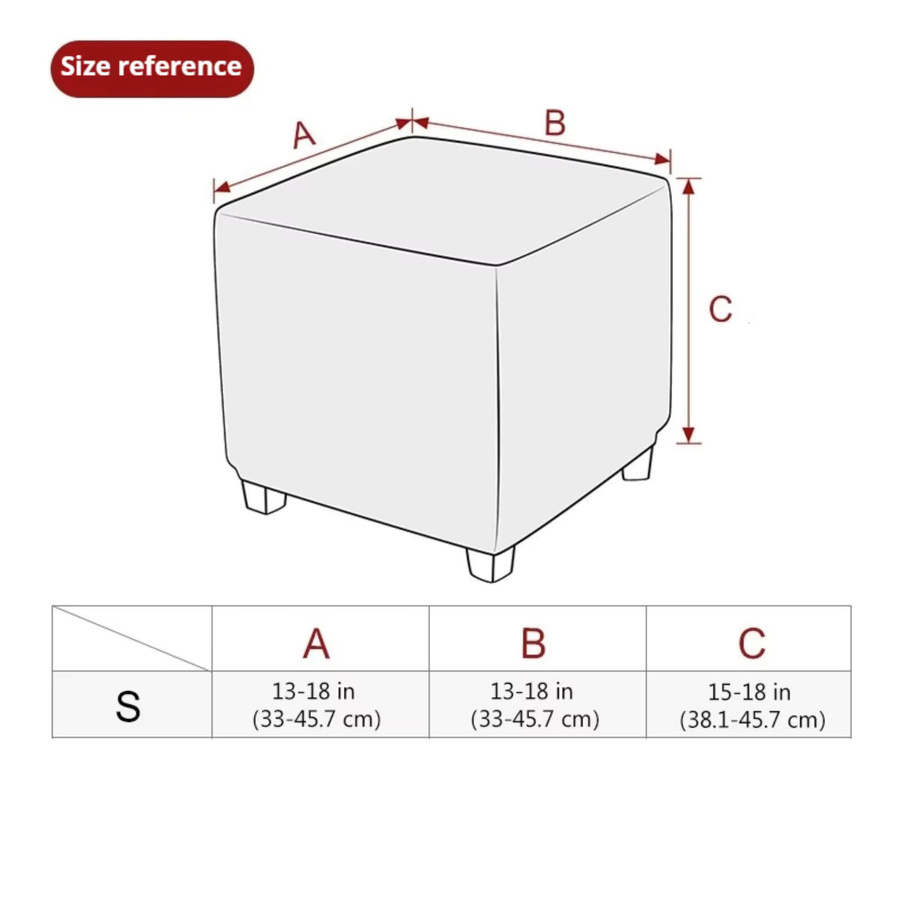 DUTRIEUX Jacquard Ottoman-Bezug in Grün, elastischer T-förmiger Hockerbezug aus Polyester, maschinenwaschbar - Bild 4