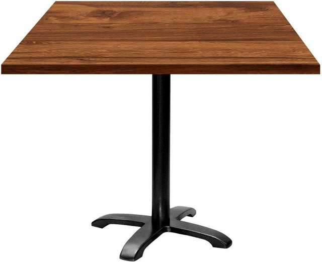 RestooTab Tisch Bazila quadratisch in Eiche mit schwarzem Gestell, B/T/H: 90 x 90 x 74 cm - Bild 1