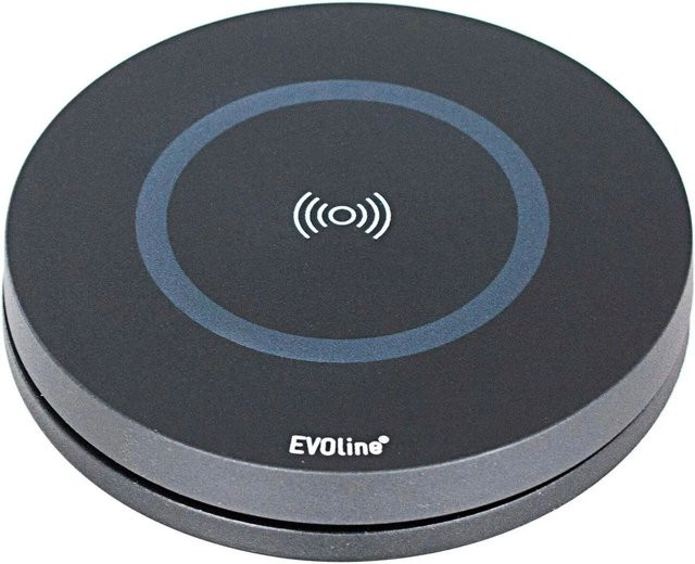 EVOline Disq Drehdeckel Wireless Charger für Circle80 Einbausteckdose Schwarz mit USB-A und USB-C - Bild 1