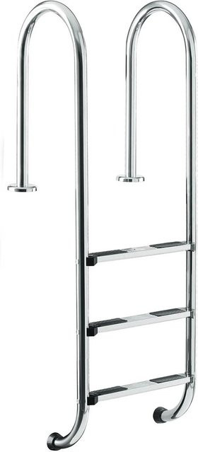 Waterman Poolleiter aus Edelstahl in Silber für Tiefbecken mit 100 bis 120 cm Höhe und engen Stufen - Bild 1