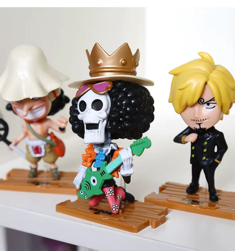 10er Set Anime Figuren One Piece Luffy und Zoro aus Kunststoff, mehrfarbige PVC Modell Figuren für Auto Dekoration und Geschenke von Bandai - Bild 3
