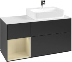 Villeroy & Boch Finion Waschtischunterschrank mit Abdeckplatte in Blau lackiert, Breite: 120 cm, Tiefe: 50,1 cm, Höhe: 50,1 cm - Bild 1