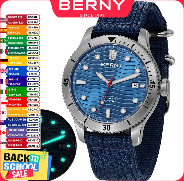 BERNY Armbanduhr, Automatik, Taucheruhr, Herren - Bild 1