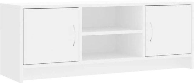 vidaXL TV-Schrank aus Holzwerkstoff in Weiß, B/T/H: 102 x 30 x 37,5 cm - Bild 1