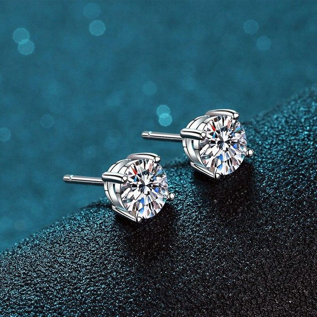 Ohrstecker 925 Silber, Diamant, Damen - Bild 1