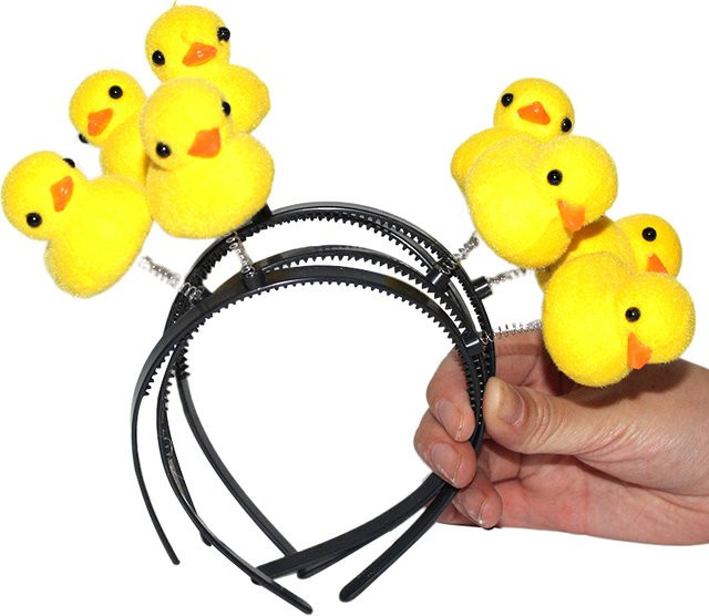 TEROKK Damen-Haarreifen, Cartoon Yellow Duck - Bild 1